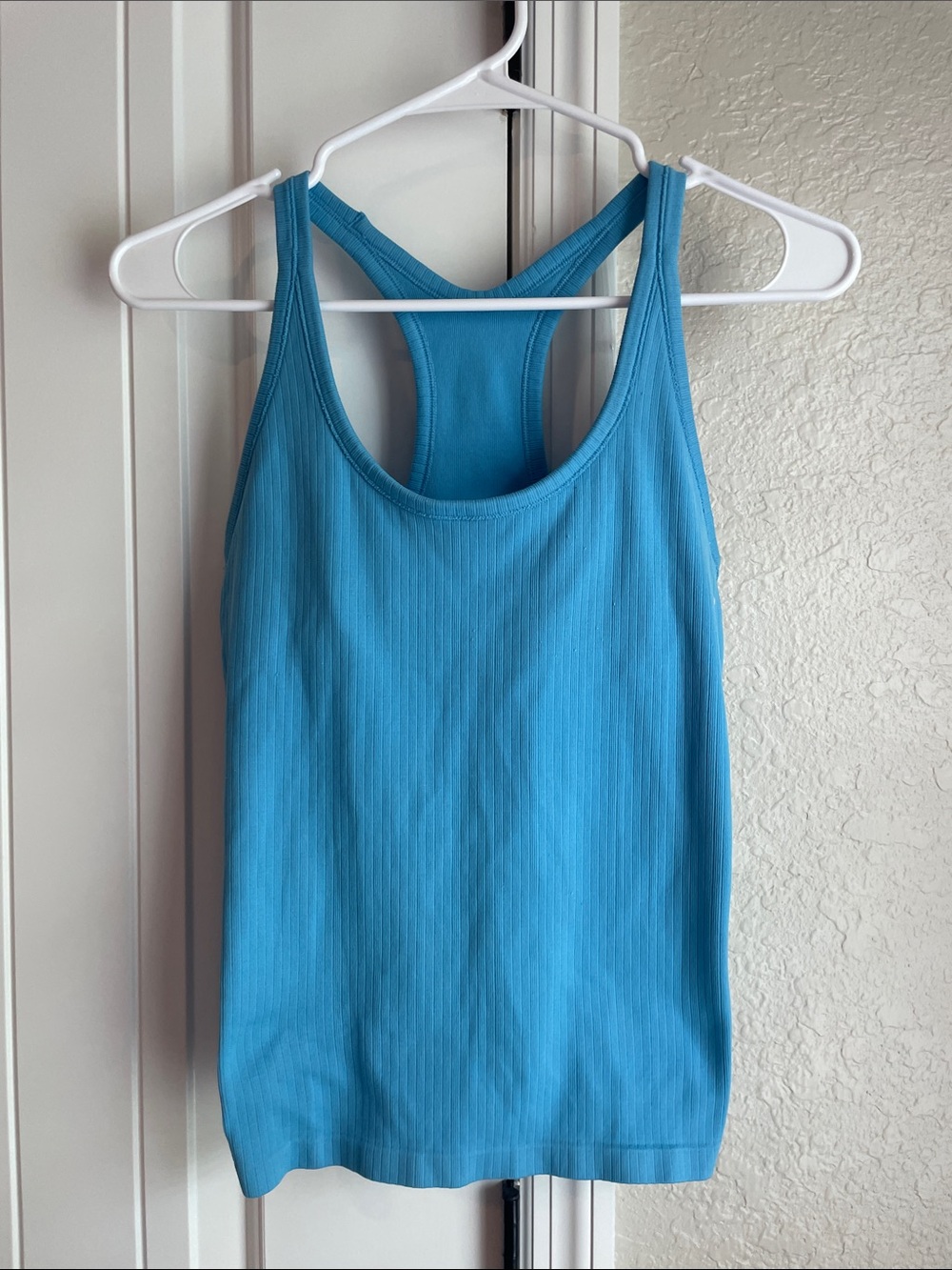 DSG Aqua Ribbed Racerback Tank Top
